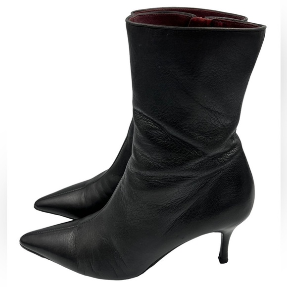 GUCCI Leather Ankle Boot Black 6 - Picture 9 of 17
